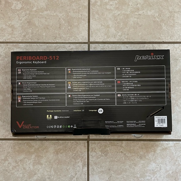 Perixx Periboard-512 Black Ergonomic Keyboard - Picture 5 of 6